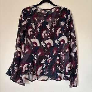 Lucky Brand Women’s Printed Peasant Blouse, S